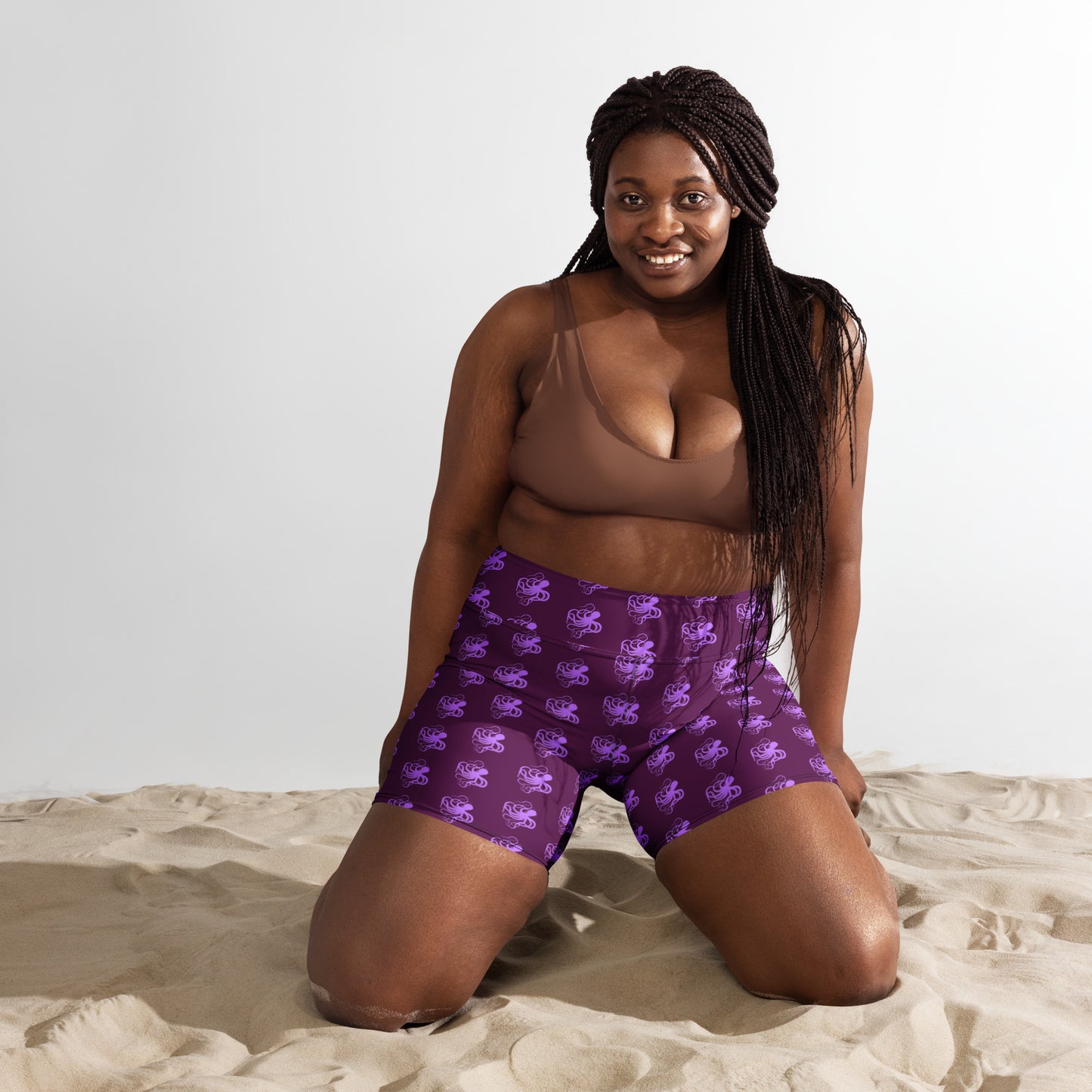 Bright Octopus Yoga Shorts