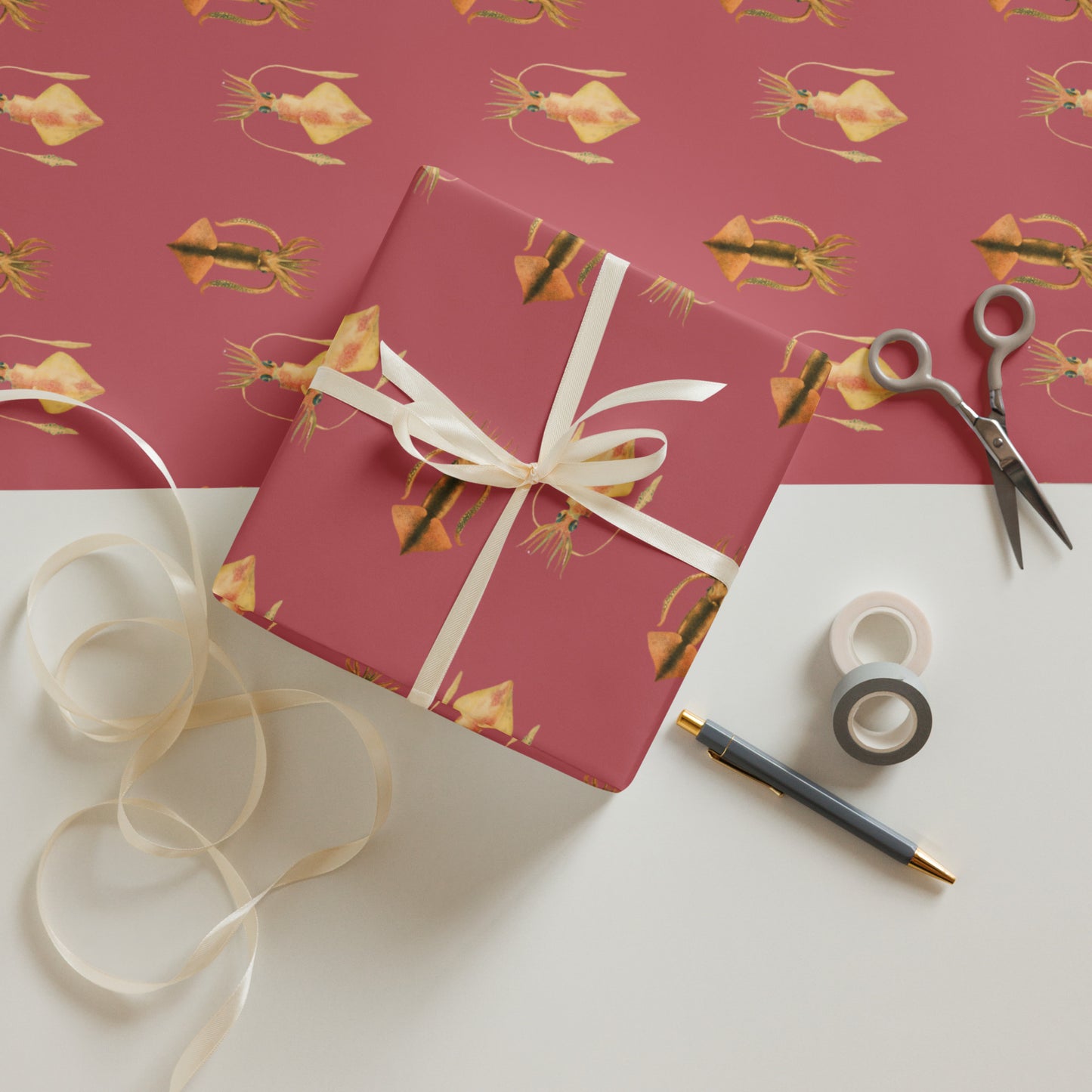 Squid Wrapping Paper