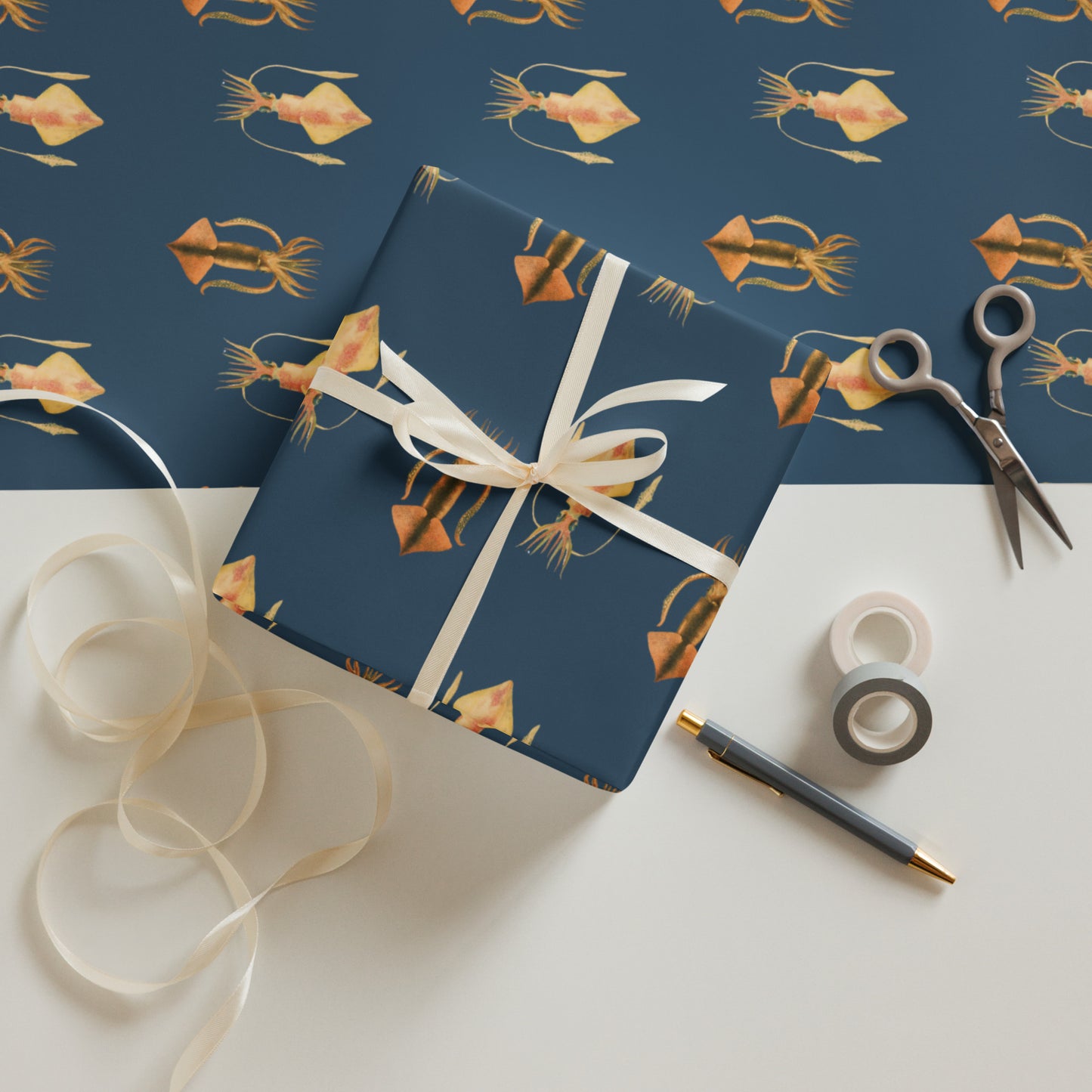Squid Wrapping Paper