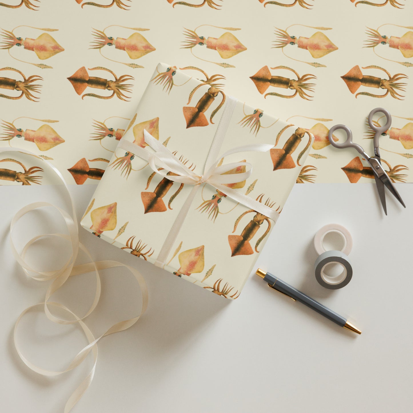 Squid Wrapping Paper